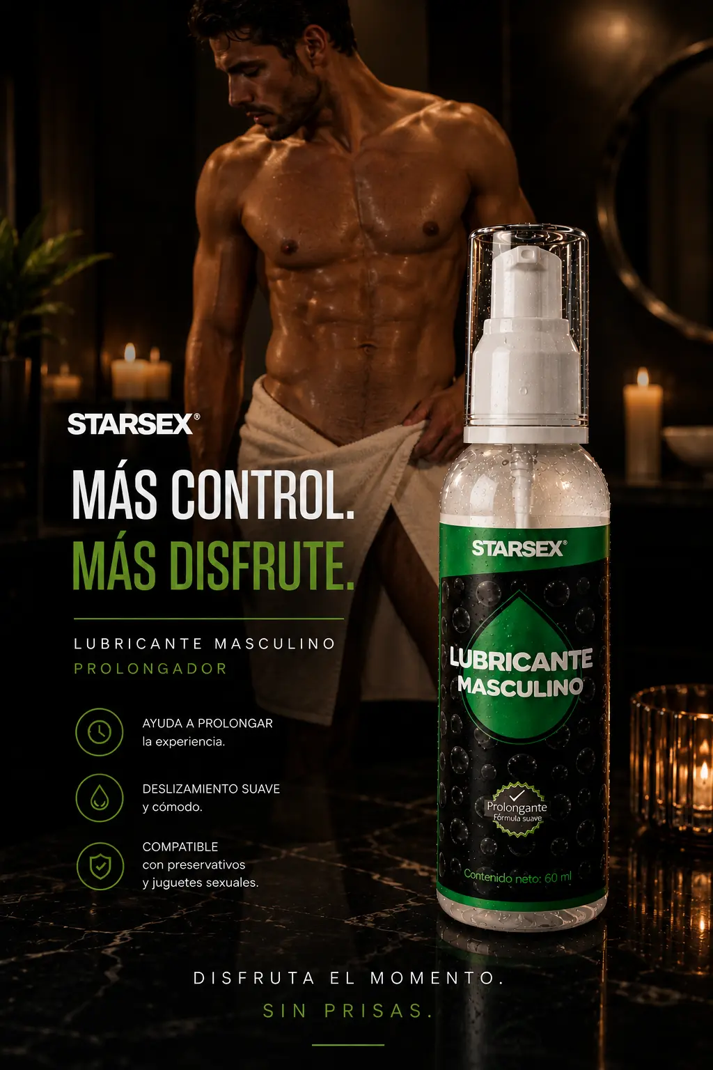 Lubricante Prolongador Masculino con Árnica - Starsex